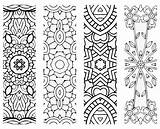 Bookmarks Coloring Zentangle sketch template