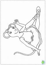 Coloring Angelina Ballerina Pages Printable Dinokids Print Close sketch template