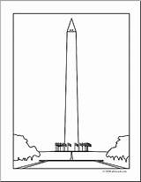Monument Washington Coloring Clipart Memorial Pages Clipground Designlooter 3kb 392px Colouring sketch template