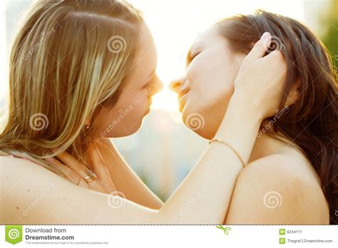 Bright Kiss Stock Image Image Of Blonde Portrait