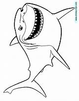 Coloring Nemo Finding Pages Shark Bruce Clipart Colouring Sheet Disney Pixar Template Library sketch template