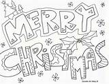 Coloring Christmas Pages Doodle Merry Printable Printables Print Children Cool Happy Color Young Colouring Sheets Kids Adults Adult Alley Coloringtop sketch template