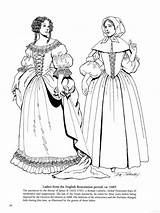 Puritan Colonial Fashions 17th Cavalier 16th 1685 Costumes sketch template