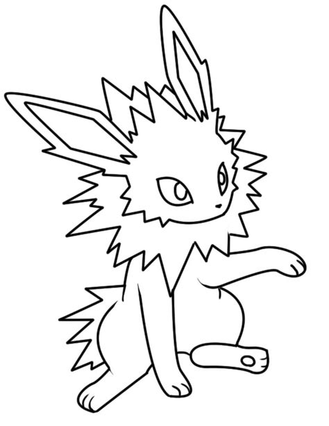 jolteon coloring pages  getdrawings
