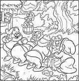 Snow Seven Dwarfs Coloring Pages Disney Dwergen Color Printables Colouring Book Kids Princess Drawings Hellokids Drawing Activity Nains Online Les sketch template