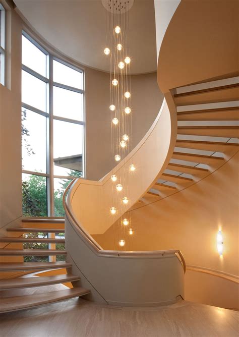 interior design stairs design contemporary spiral architecture homes bocci lighting