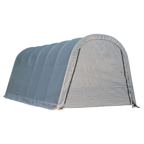 shelterlogic  ft   ft polyethylene canopy storage shelter  lowescom