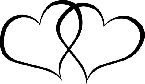 clipart double hearts