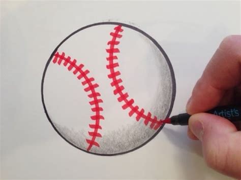draw  baseball easy  fast youtube