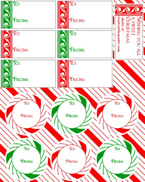 dont eat  paste candy twist box  gift tags christmas