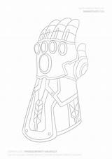 Thanos Gauntlet Infinity Draw sketch template