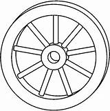 Wheel Coloring Designlooter Bw Wagon Circle Thumb sketch template