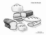Bread Coloring Breads sketch template