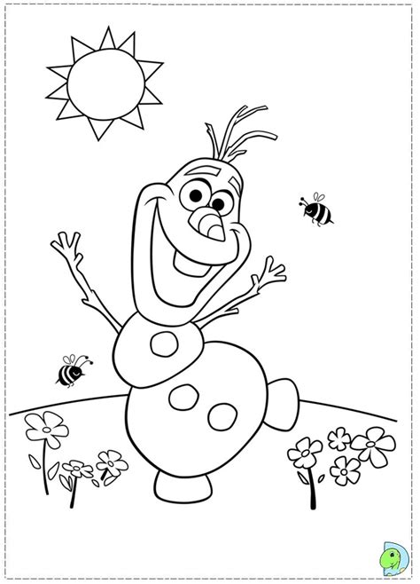 olof  frozen colouring pages