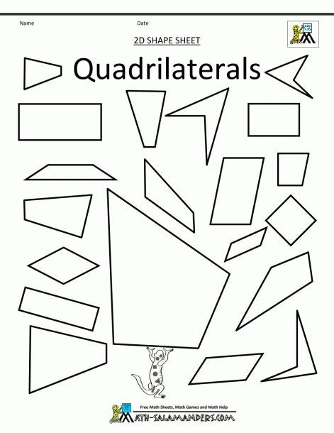 quadrilaterals coloring activity quadrilaterals worksheet