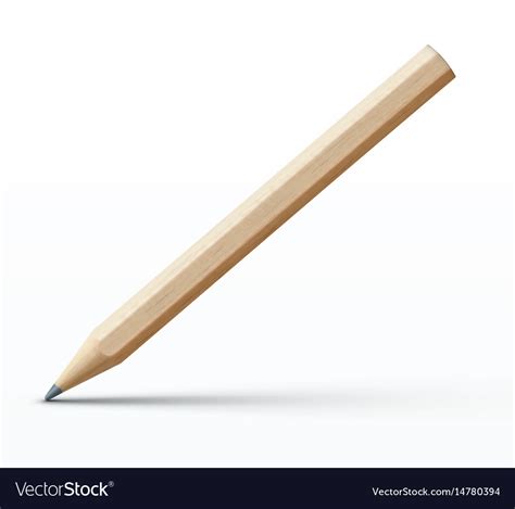 detailed wooden pencil royalty  vector image