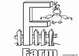 Alphabet Farm Coloring Pages Printable sketch template