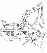 Coloring Pages Excavator Crane Dozer Printable Construction Color Getcolorings Bulldozer Getdrawings sketch template