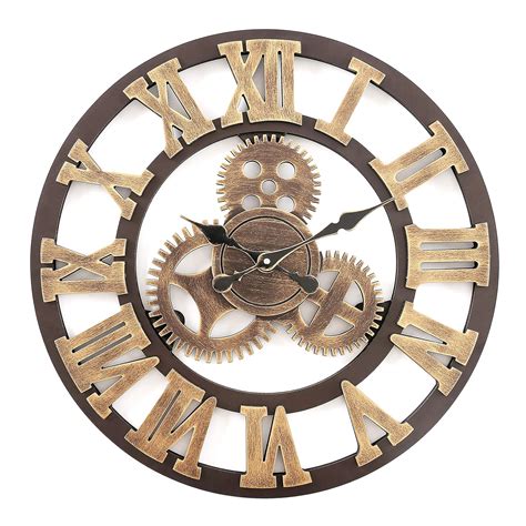 fgy cm orologio da parete  legno pendolo vintage orologio numero romana stile vintage