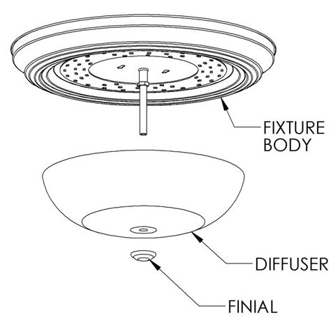 ceiling light parts diagram