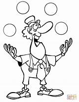 Circus Clown Coloring Juggling Pages Balls Drawing Drawings Printable Elephant Balloons Easy Sheet Print Clipart Puzzle Color sketch template