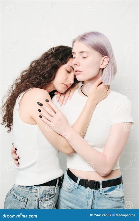 Lesbians Touching Each Other Stock Image Image Of Mother Lifestyles