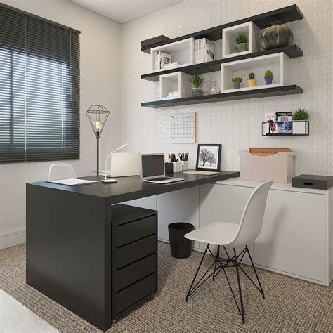 escritorio pequeno  revestimento  carpete office cabin design