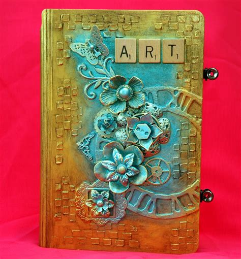 finnabair style art journal cover    dyan reaveley art