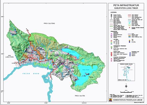 peta kota peta kabupaten luwu timur