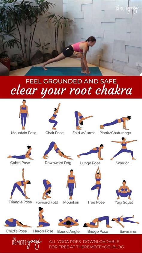 yoga  root chakra  printable  video video root chakra