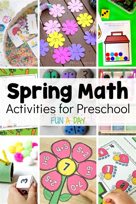 spring math activities  preschool fun  day