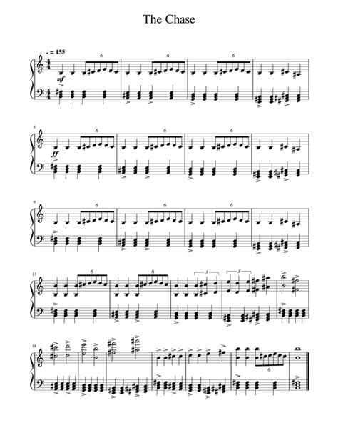 chase theme tune sheet   piano solo easy musescorecom