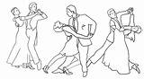 Coloring Dance Pages Couples Three sketch template