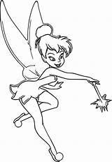 Tinkerbell Coloring Pages Christmas Magic Fairy Disney Drawings Choose Board Cool Cartoon sketch template
