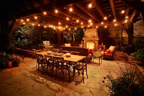 patio lighting strings   prfect backyard interior design inspirations