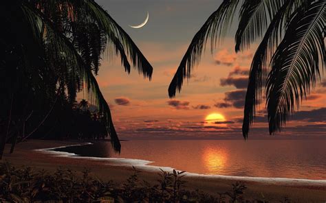 puesta de sol en la playas fondos de pantalla hd wallpapers hd