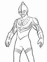 Ultraman Mewarnai sketch template