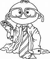 Coloring Pages Professor Kid Phone Wallpaper sketch template