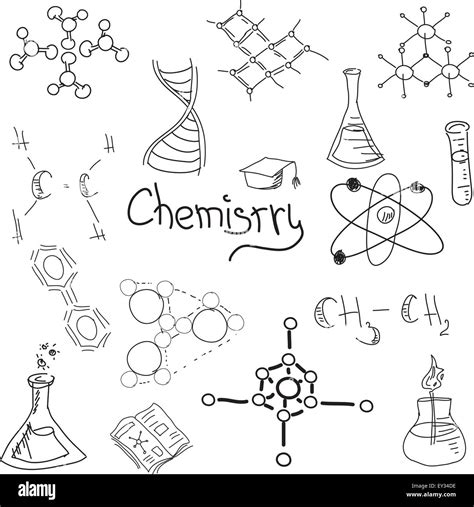chemistry symbols  formula  white vector illustration stock vector image art alamy
