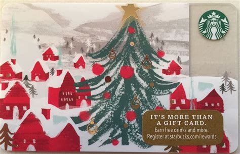 starbucks christmas tree gift card    mint ebay