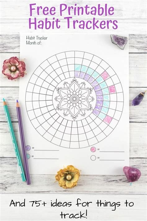 printable habit trackers  petite planner habit tracker