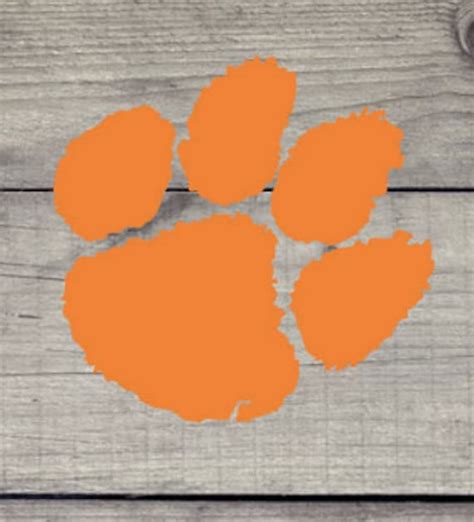Clemson Tiger Paw Decal Can Be Used Indoors Or Out Etsy