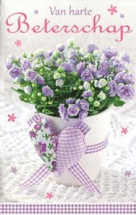 van harte beterschap beterschap kaart met bloemen beterschapskaart vrouw birthday wishes