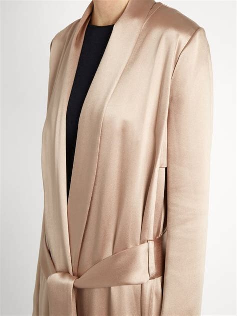 2 stores in stock galvan silk satin trench coat colour blush pink