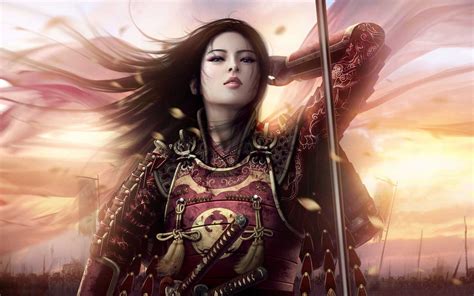 japanese female warrior wallpapers top free japanese
