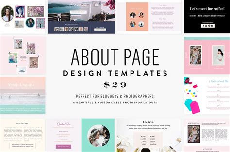 page template bundle website templates creative market