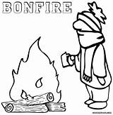 Bonfire Colorings sketch template