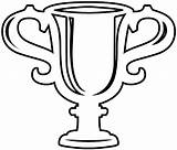Trophy Outline Clip Clipart Template Cup Clker sketch template
