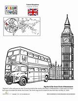 London Coloring Pages Kids Printable Sheets Ben Big Colouring Education Geography Around Worksheets Countries Map Theme Continents Color Australia Choose sketch template