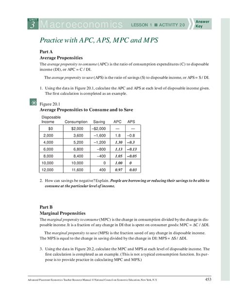 practice  apc aps mpc mps key advanced placement economics